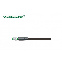 Соединитель кабельный VELLEDQ M8-M03T-2.0PVC/BK (вилка)